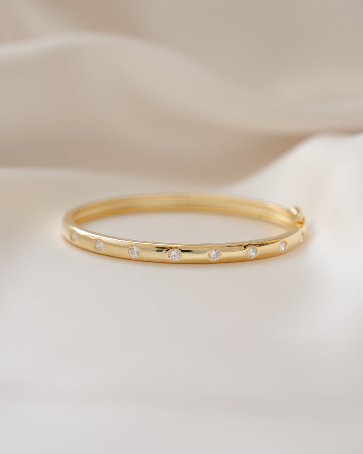 Diamond Bezel-Set Bangle