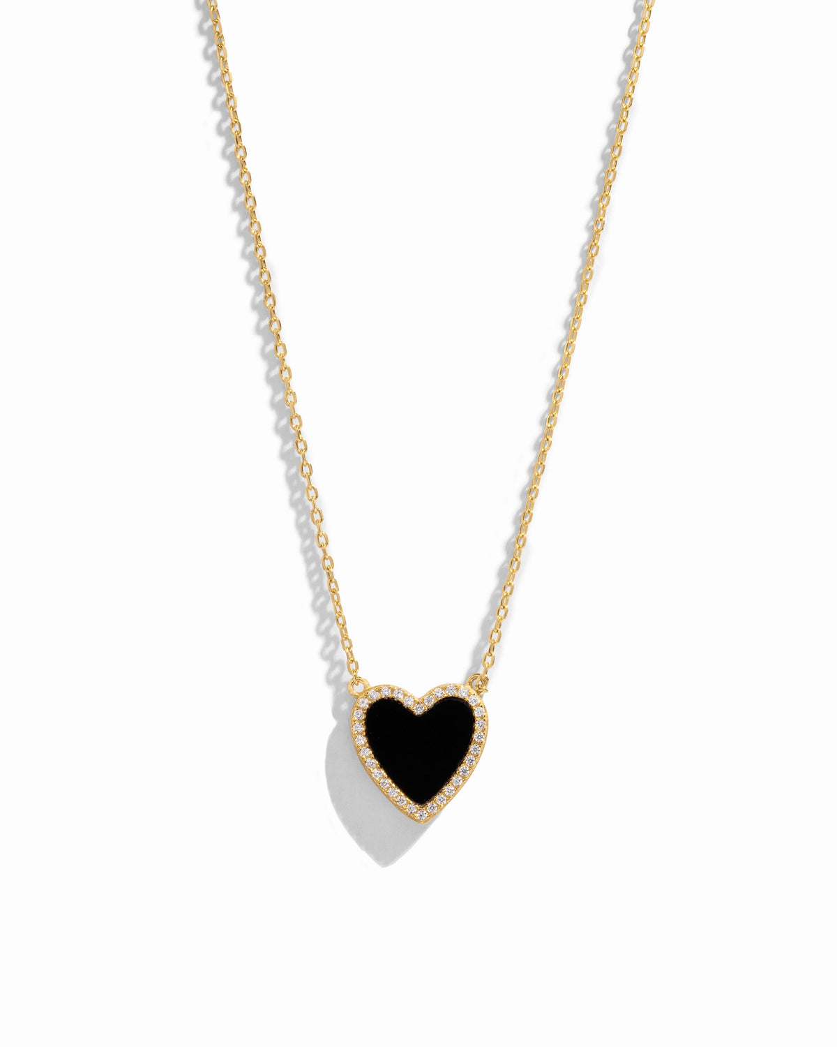 Black Onyx Heart Necklace