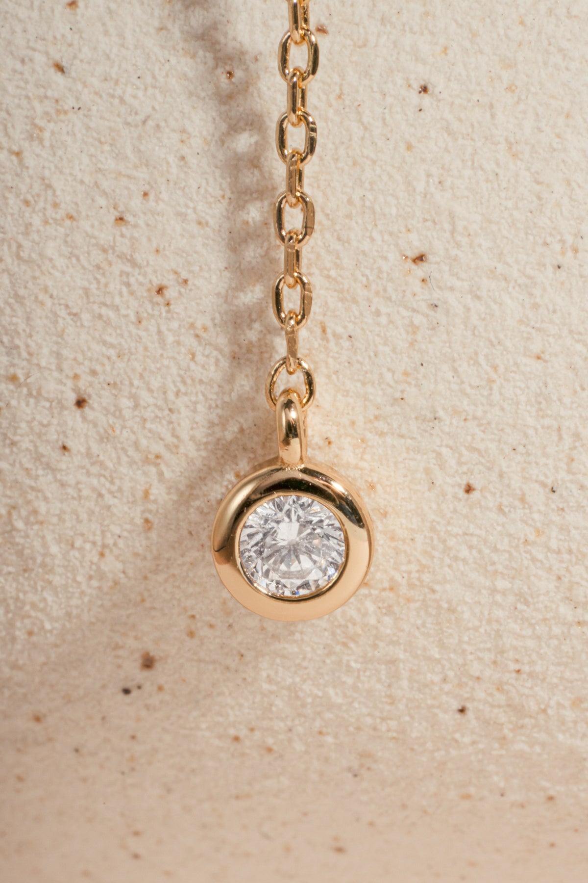 Bezel Lariat Necklace