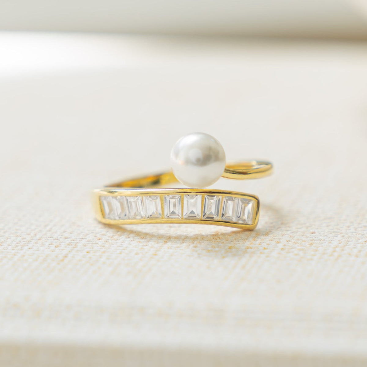 Pearl Baguette Ring