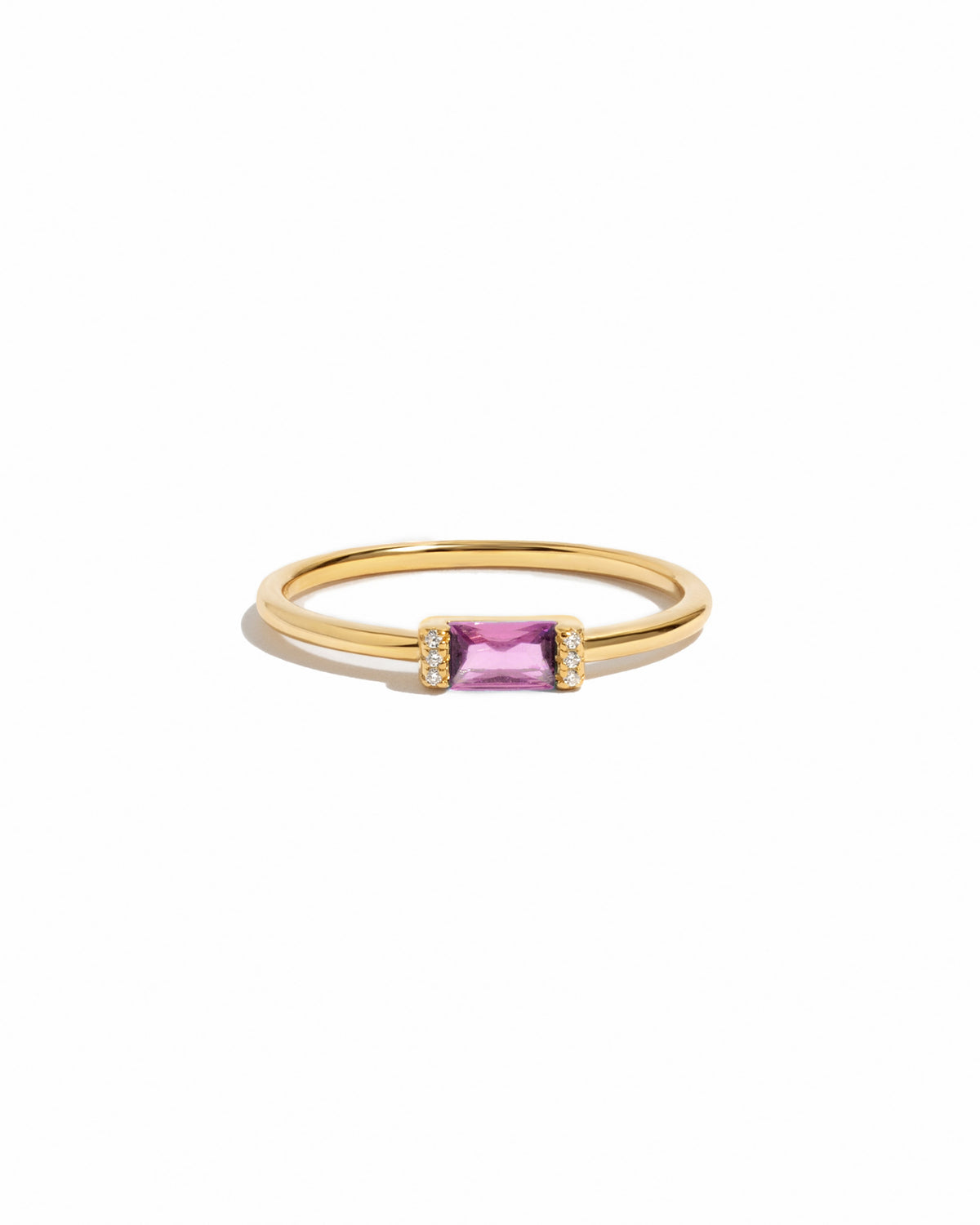 Rose Simple Baguette Ring