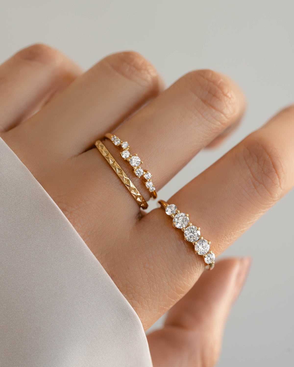 Graduated 5 Stone Ring