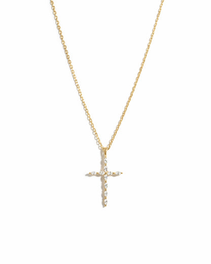 Marquise Cut Cross Necklace