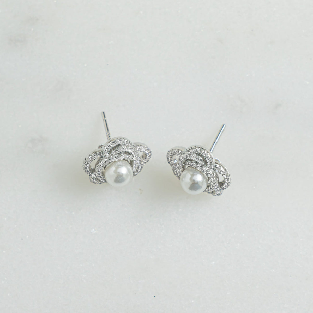 Pearl Flower Statement Studs