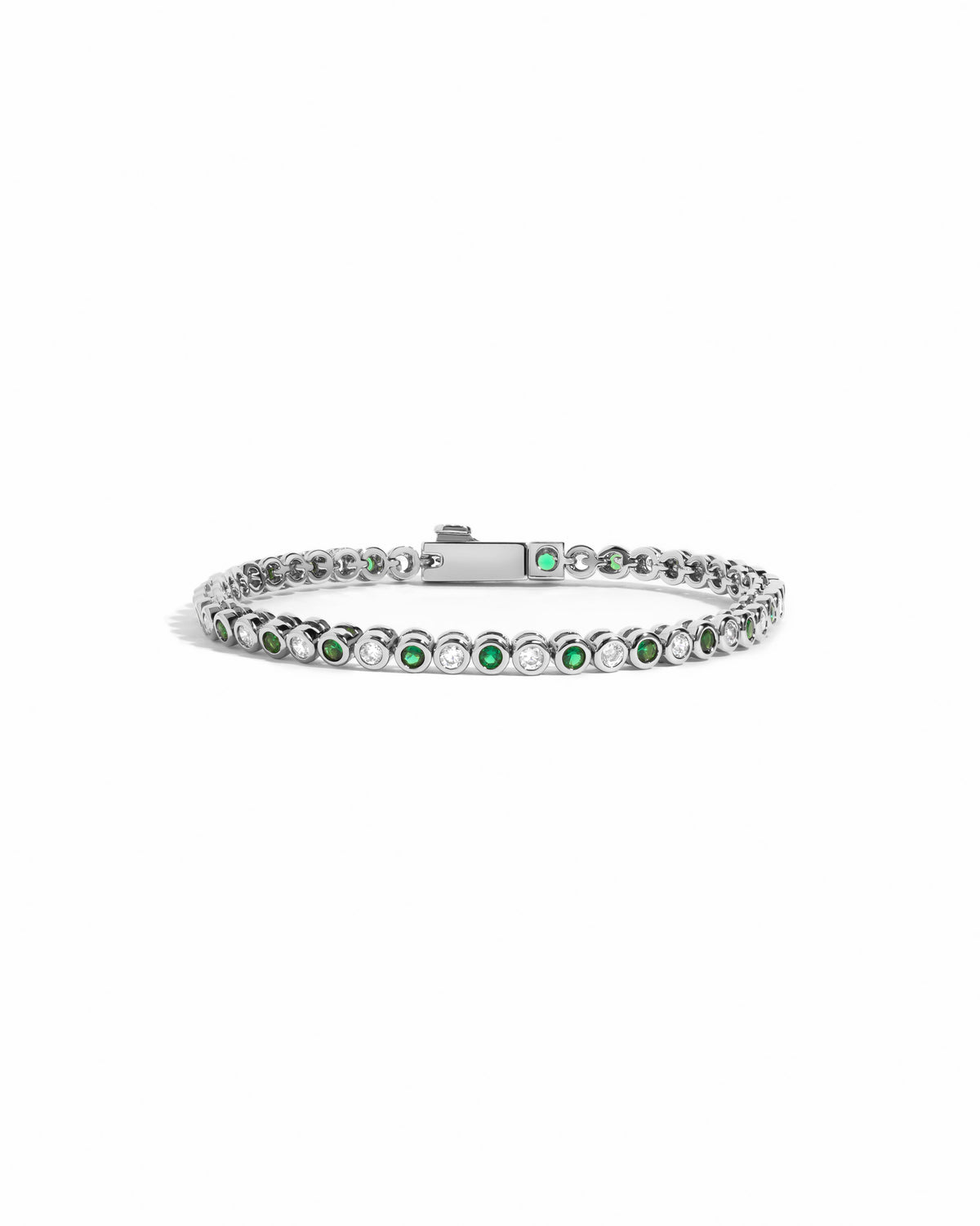 Charlie Emerald & CZ Tennis Bracelet