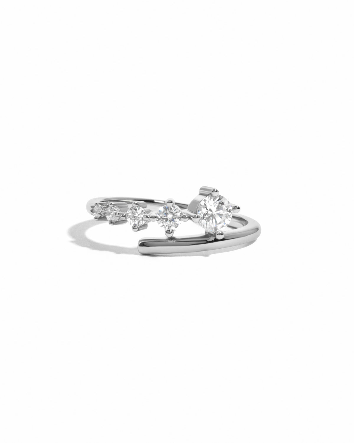 Diamond Bypass Ring