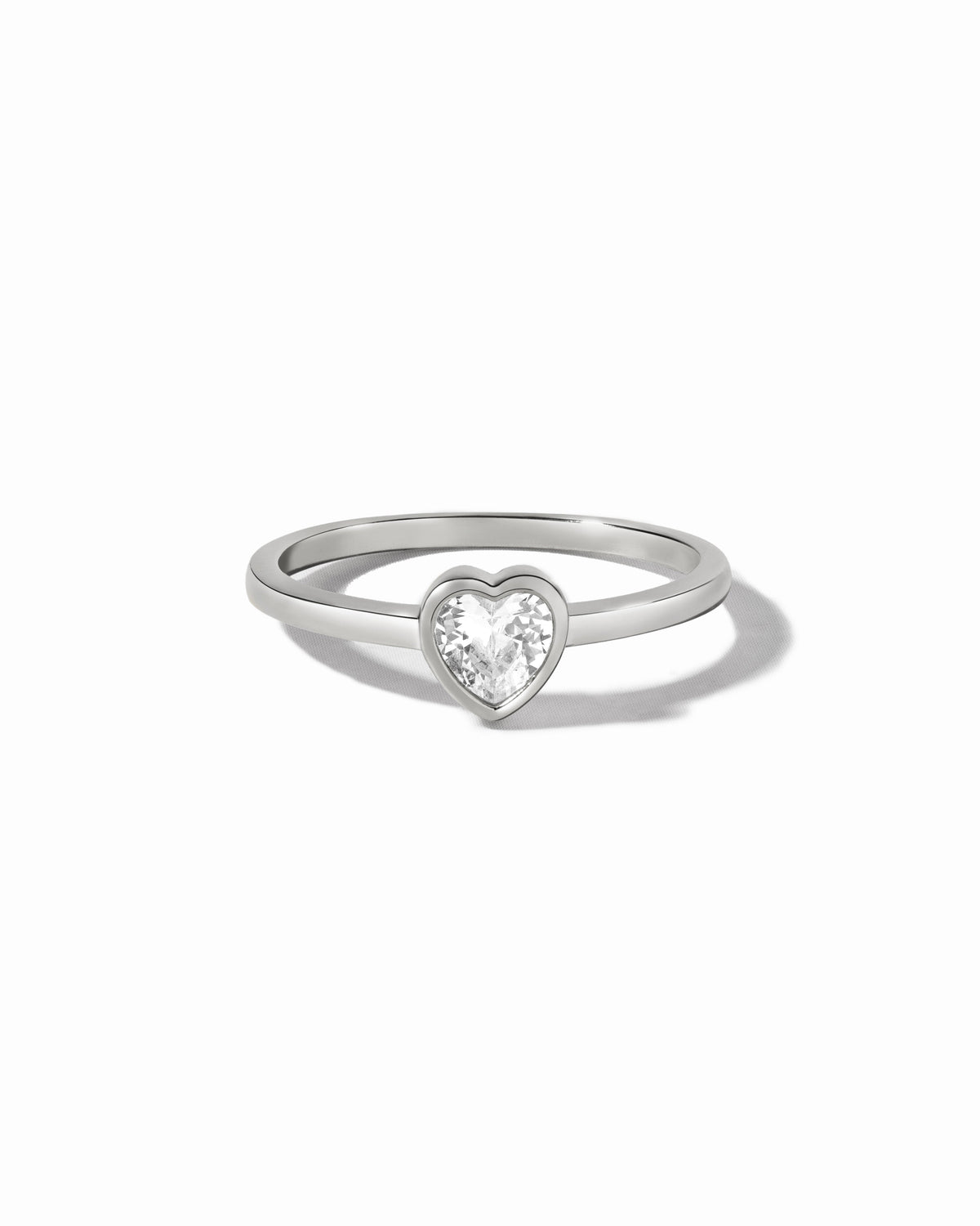 Bezel Heart Ring