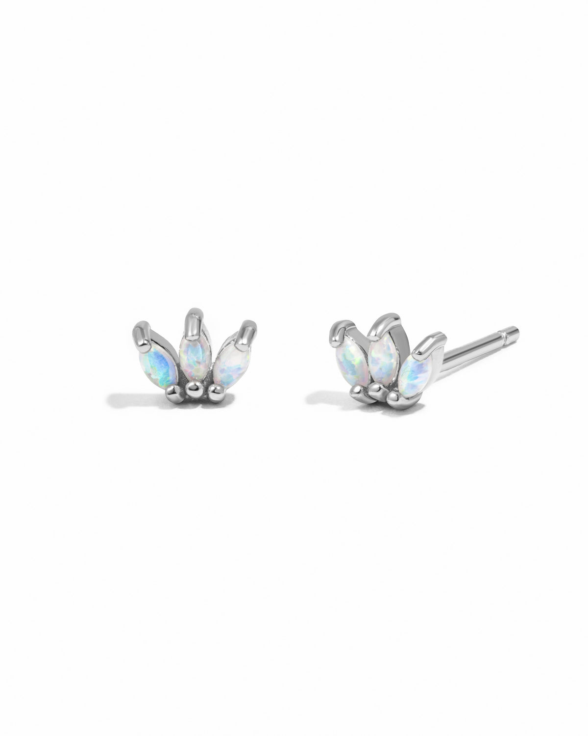 Tiny Opal Petal Studs