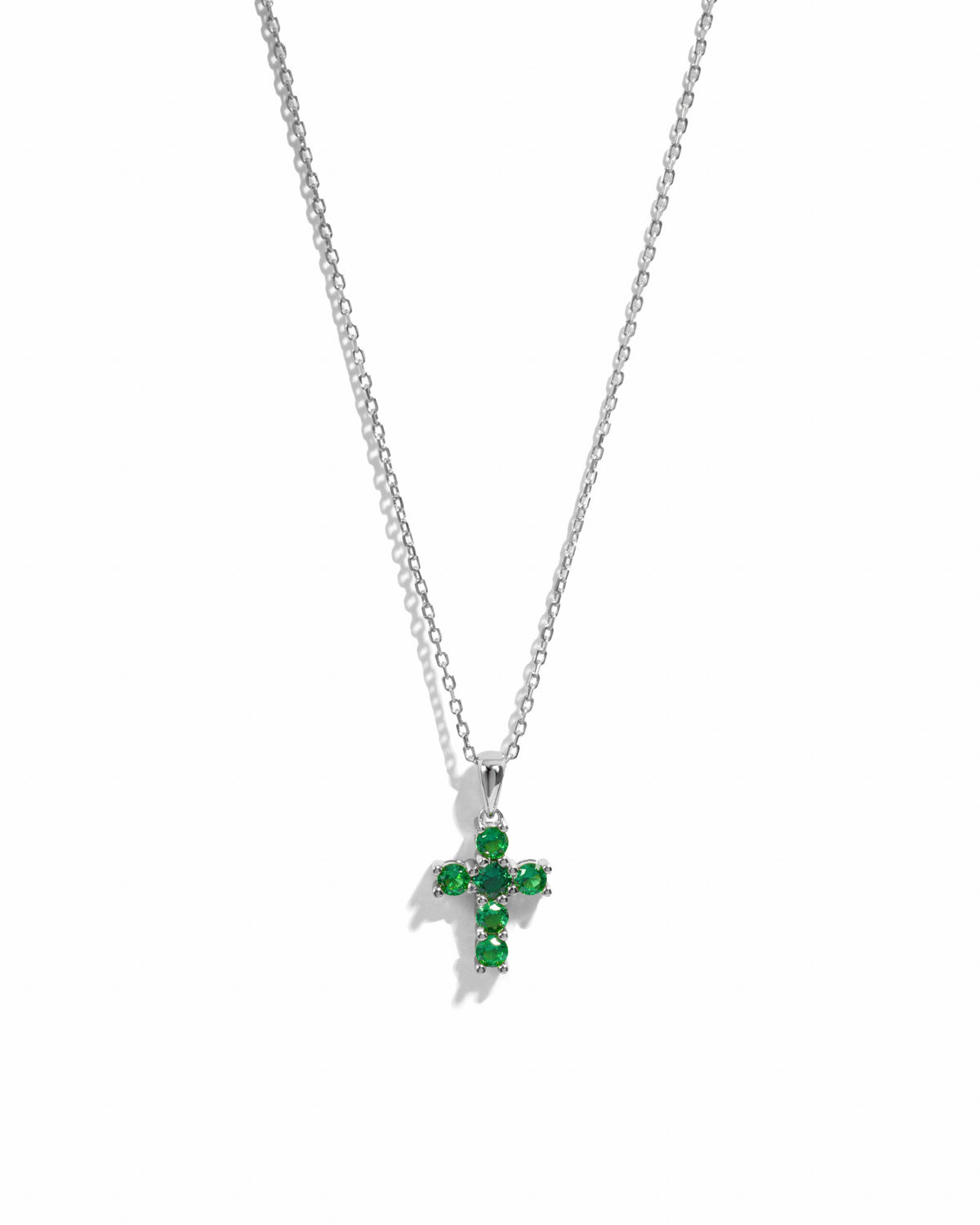 Emerald Cross Necklace
