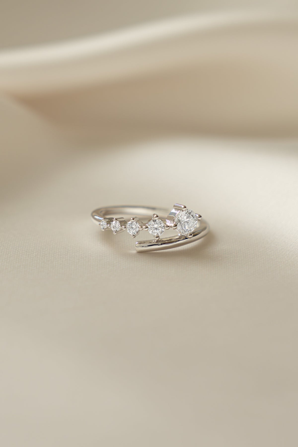 Diamond Bypass Ring