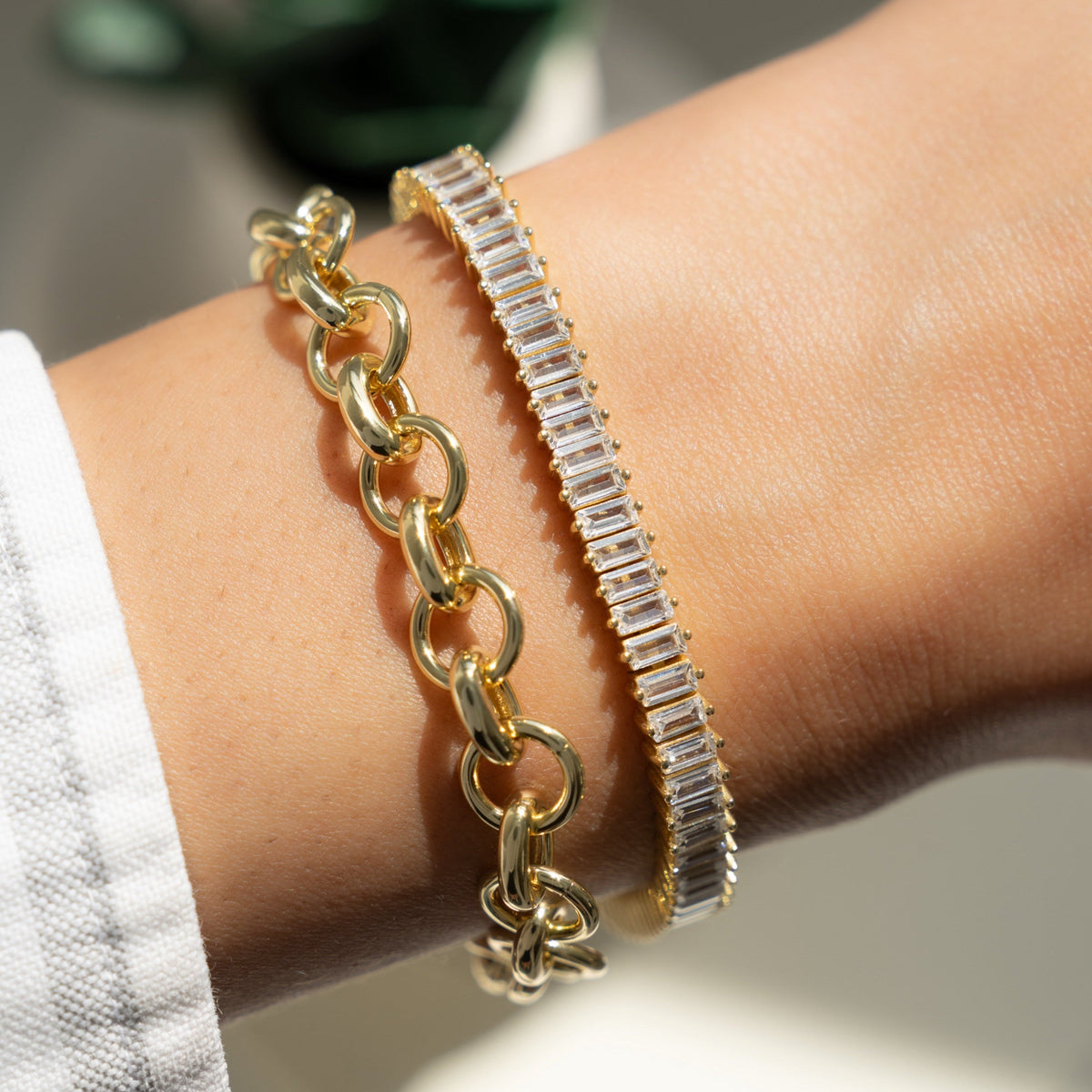 Julie Baguette Tennis Bracelet