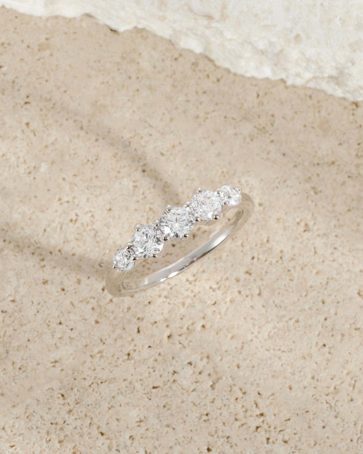 Graduated 5 Stone Ring