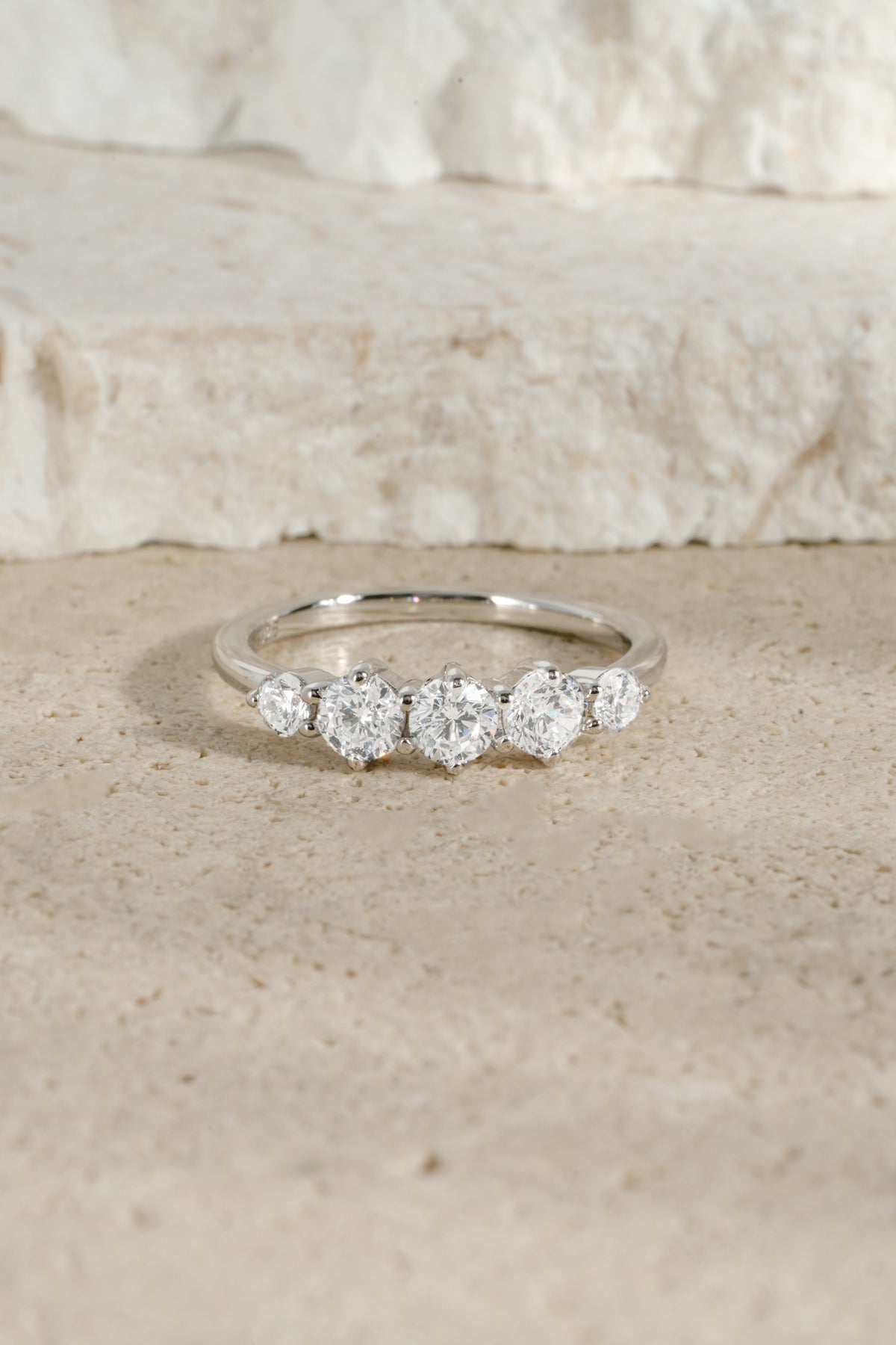 Graduated 5 Stone Ring