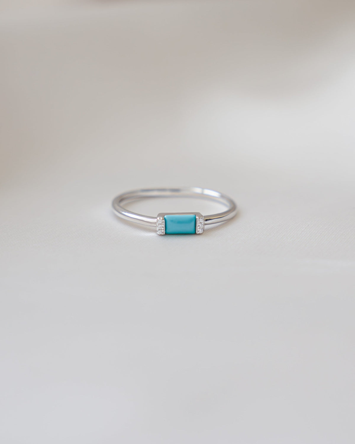 Turquoise Simple Baguette Ring