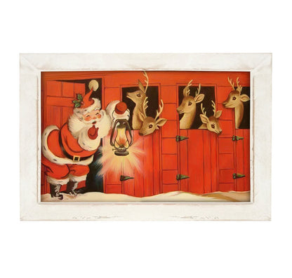 Santa with reindeer