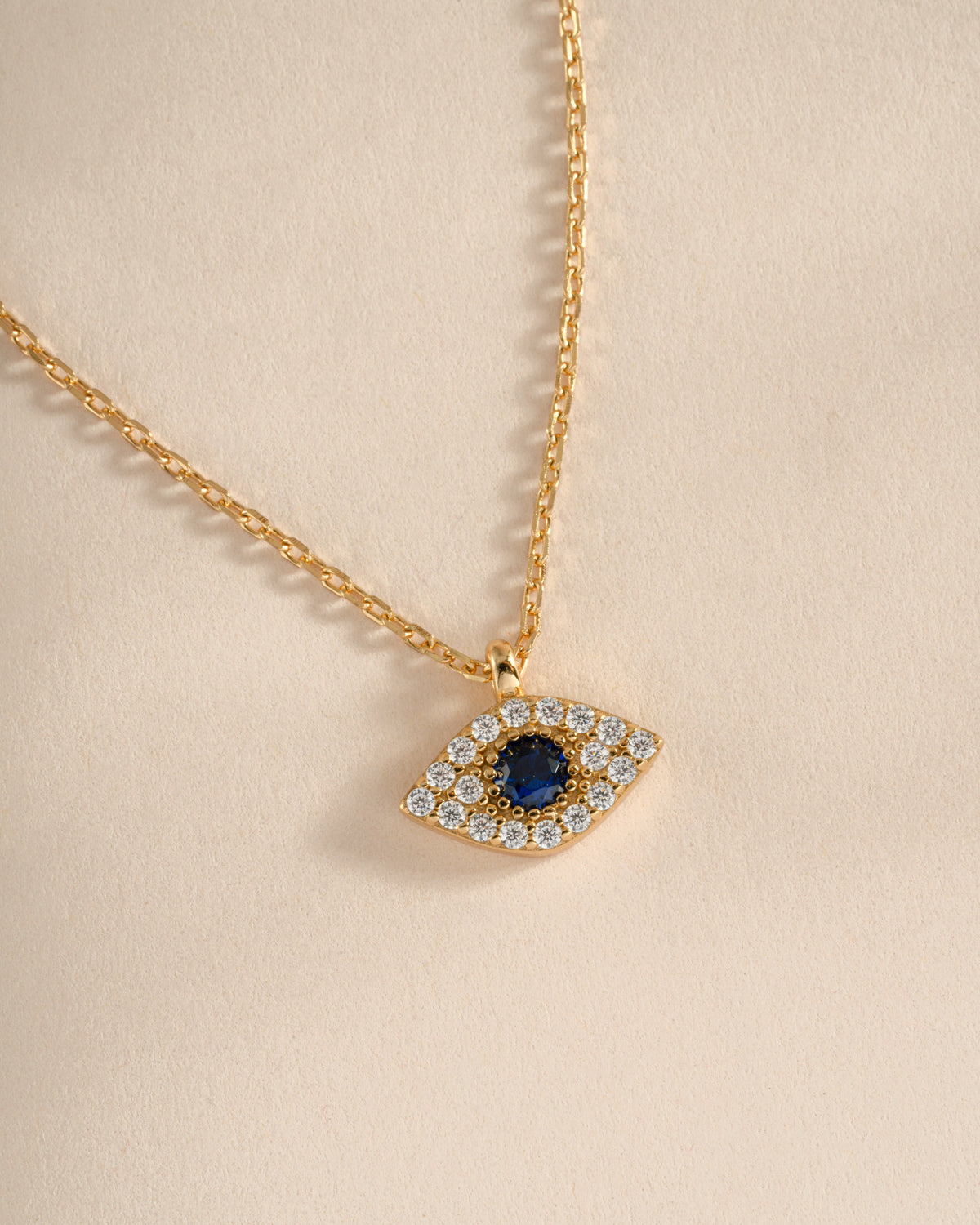 Sapphire Evil Eye Necklace