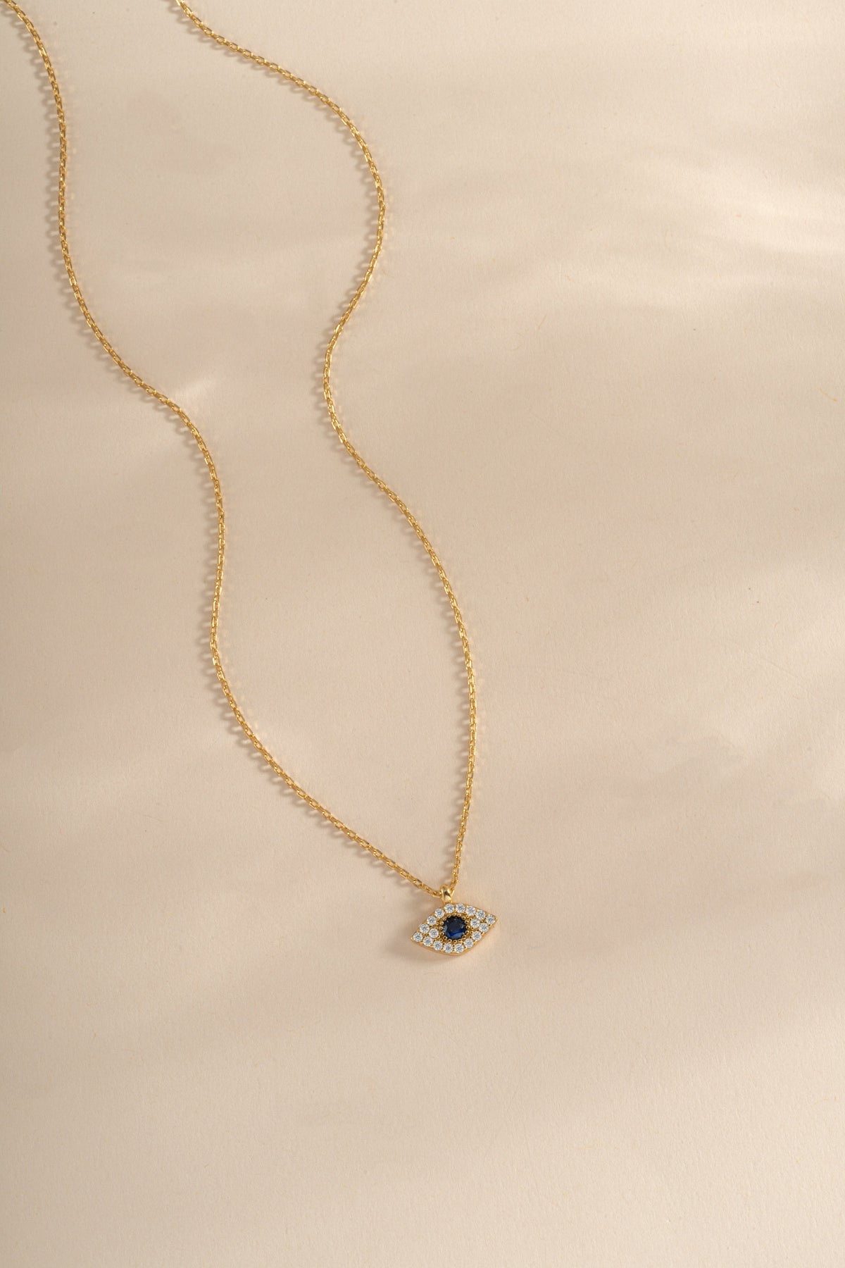 Sapphire Evil Eye Necklace