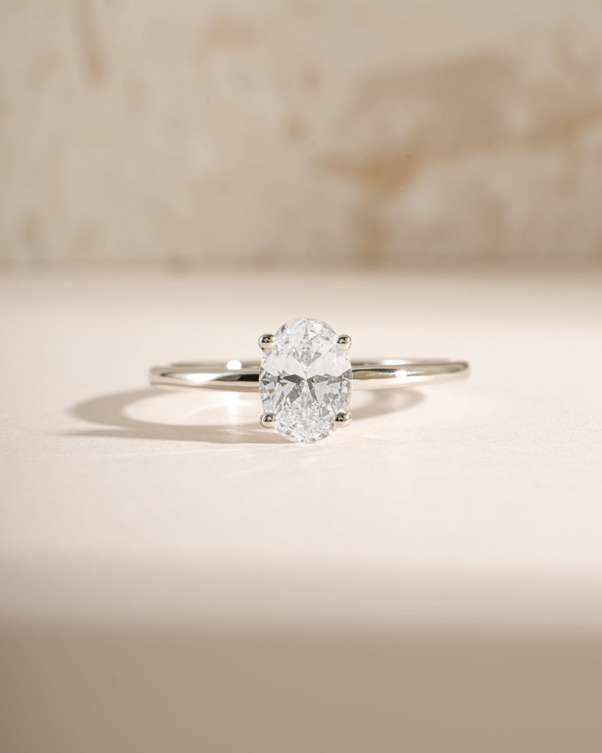 Solitaire Oval Ring
