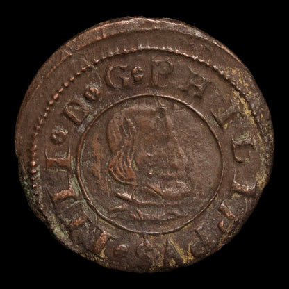 Spain, King Philip IV, Copper 16 Maravedis - 1662 - Spanish Empire