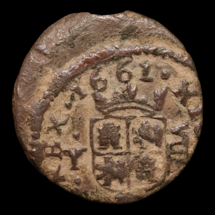 Spain, King Philip IV, Copper 8 Maravedis - 1661 - Spanish Empire