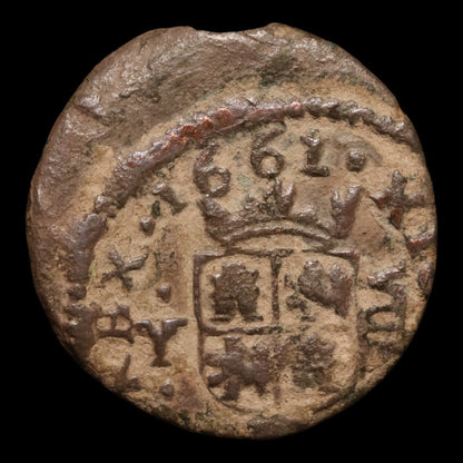 Spain, King Philip IV, Copper 8 Maravedis - 1661 - Spanish Empire