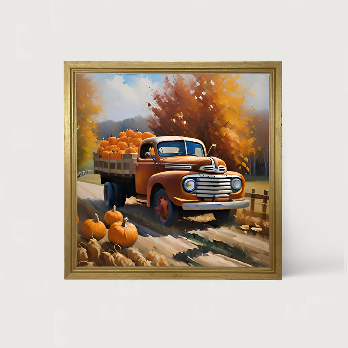 Stakebed of Pumpkins