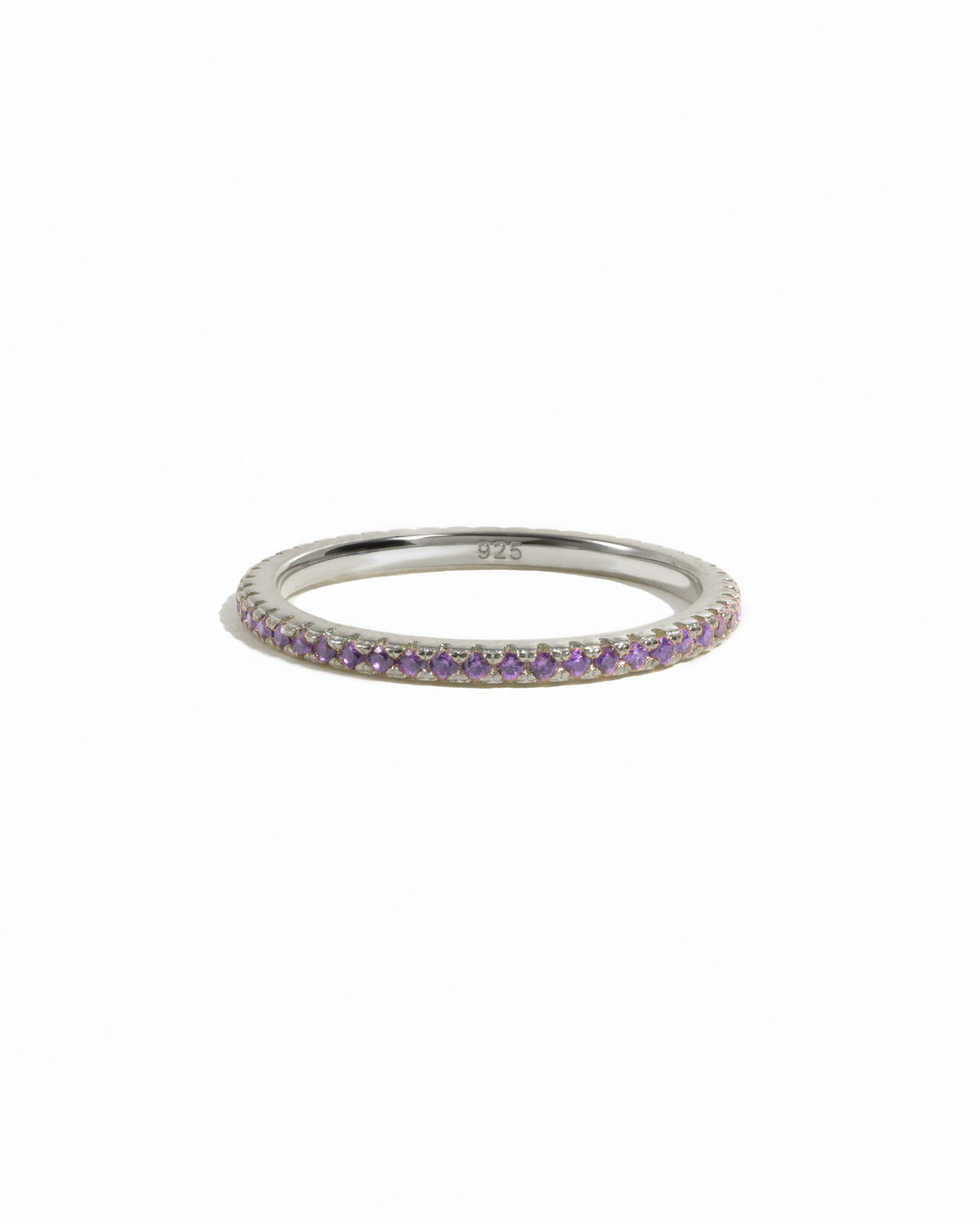 Amethyst Birthstone Eternity Ring