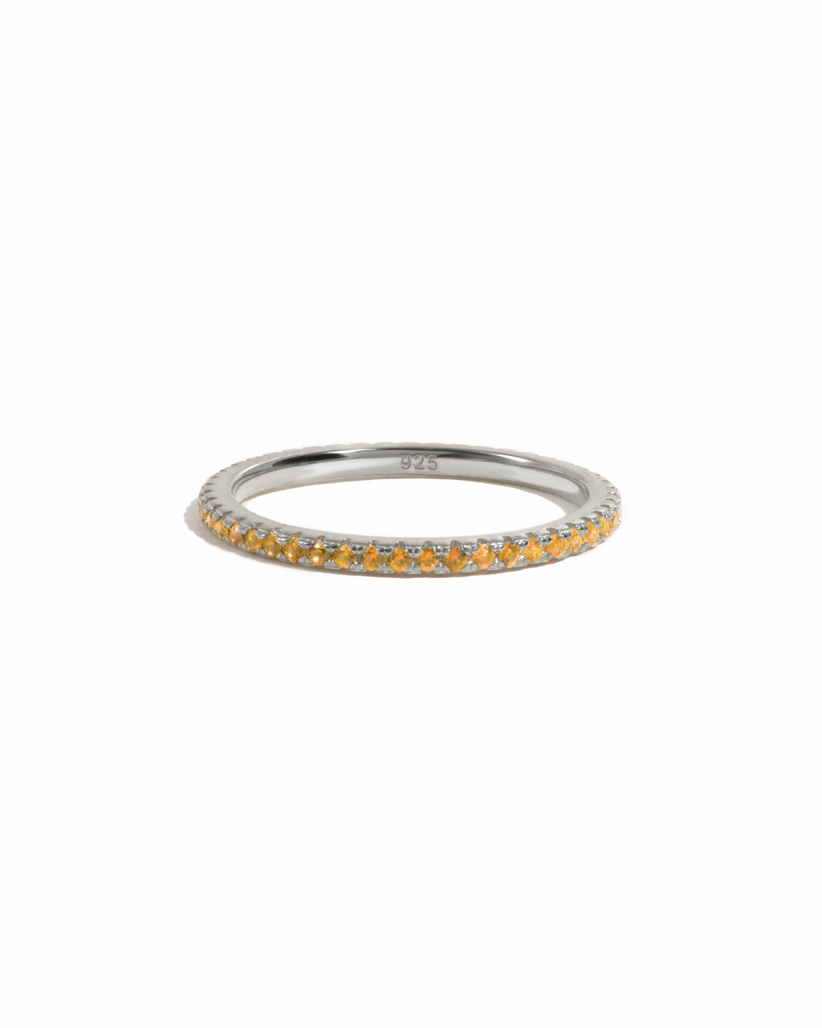 Citrine Birthstone Eternity Rings