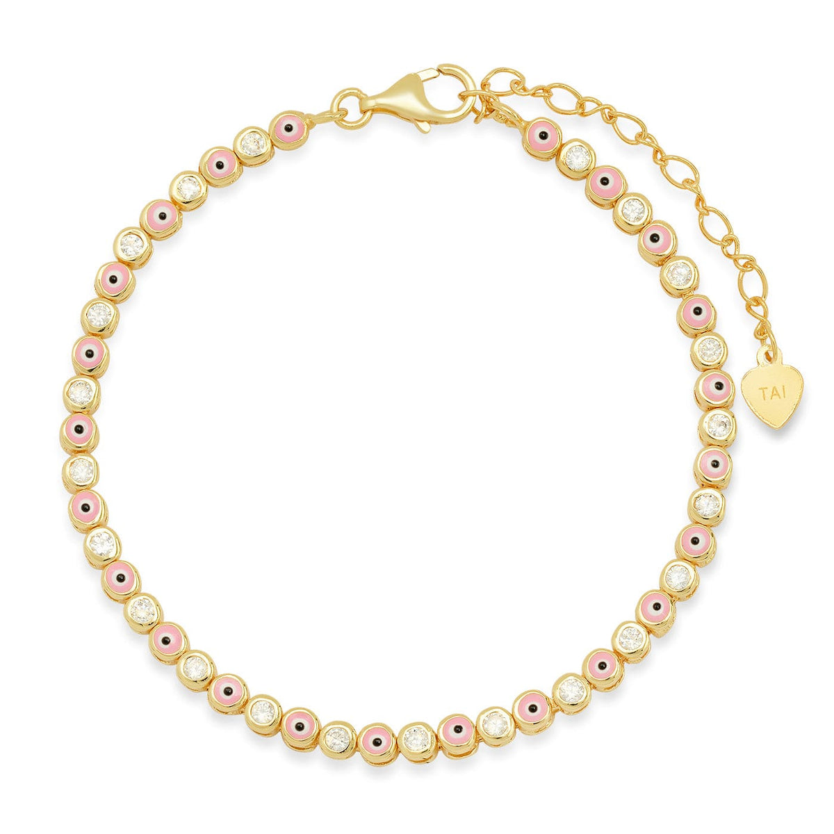 Enamel Evil Eye Gold Bracelet