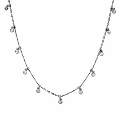 Chain with Bezel Set CZ Stations