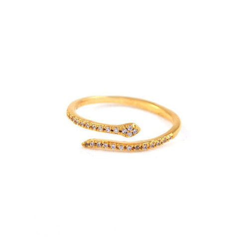 Pavé Snake Wrap Ring
