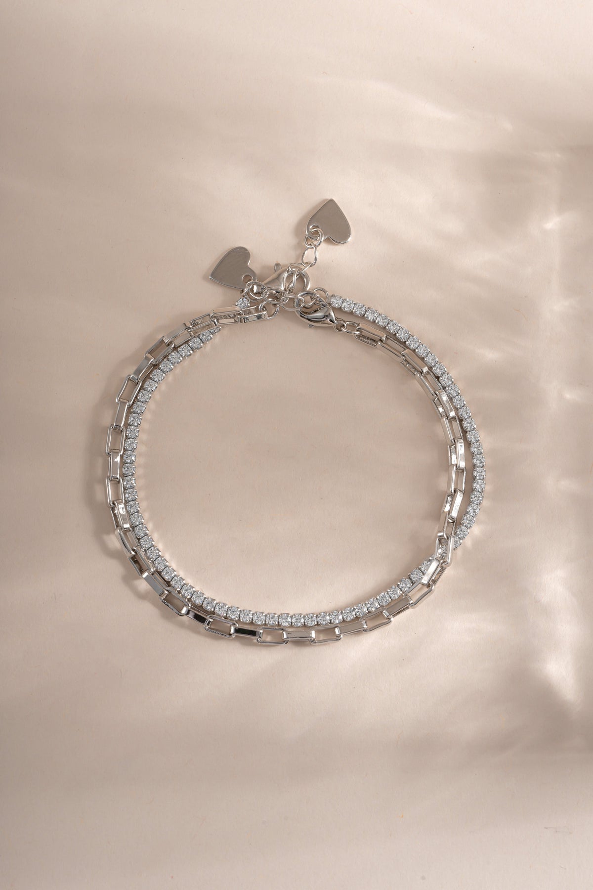 Tennis & Paperclip Bracelet Set