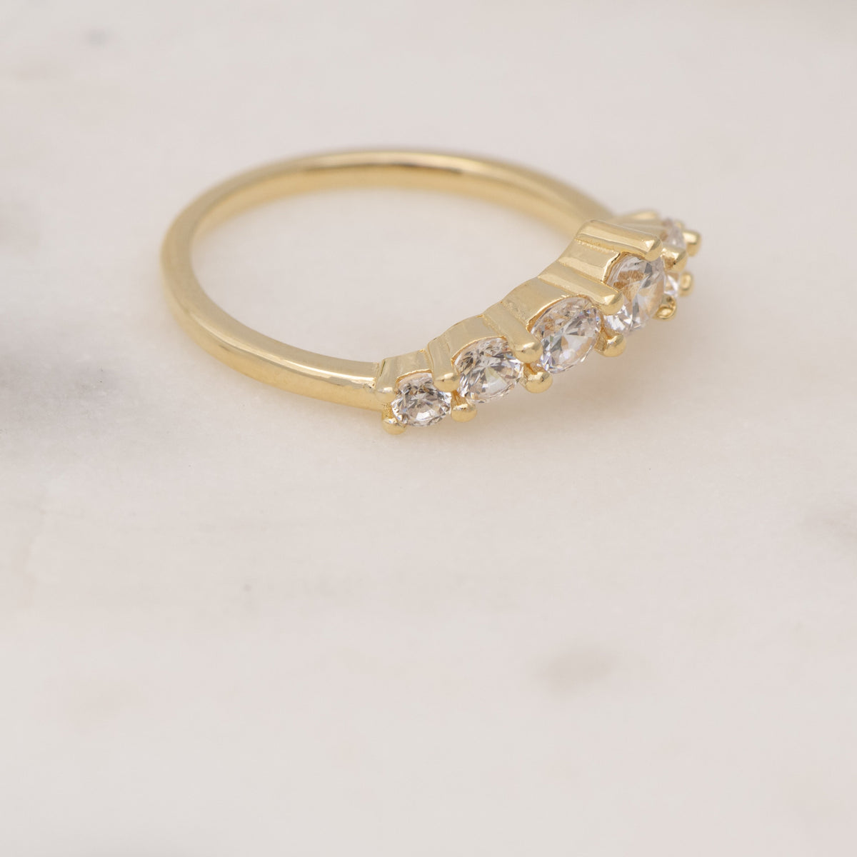 Studded Chevron Ring