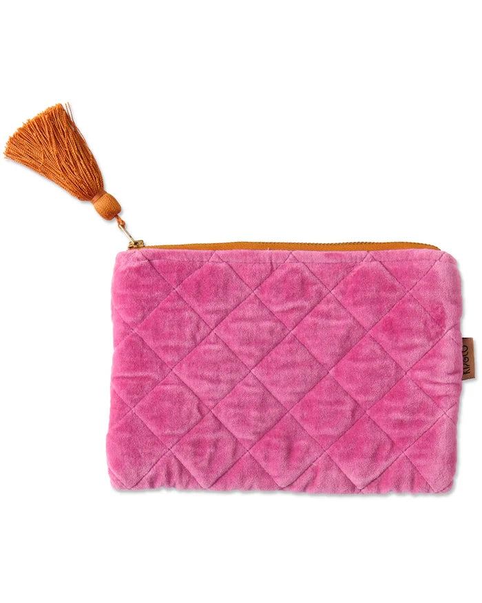Velvet Cosmetic Purse in Pink by Kip & Co