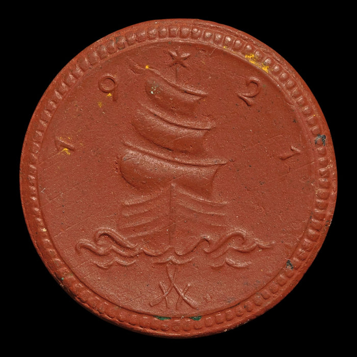 Weimar Germany, Saxony, Porcelain 1 Mark Notgeld (Emergency Money) - 1920 to 1921 CE - Weimar Republic