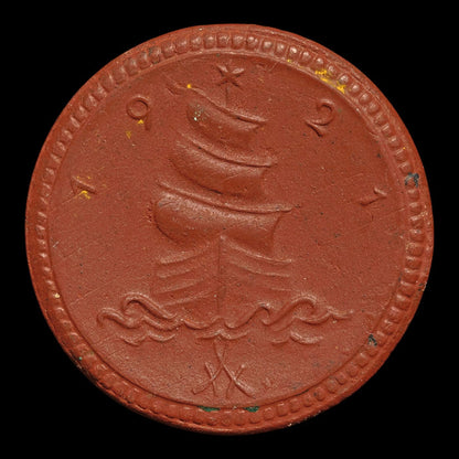 Weimar Germany, Saxony, Porcelain 1 Mark Notgeld (Emergency Money) - 1920 to 1921 CE - Weimar Republic