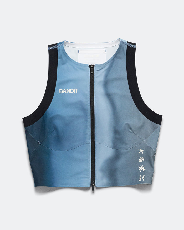 Womens Adapto Distance Race Top - Salt Stain/Ink Blue