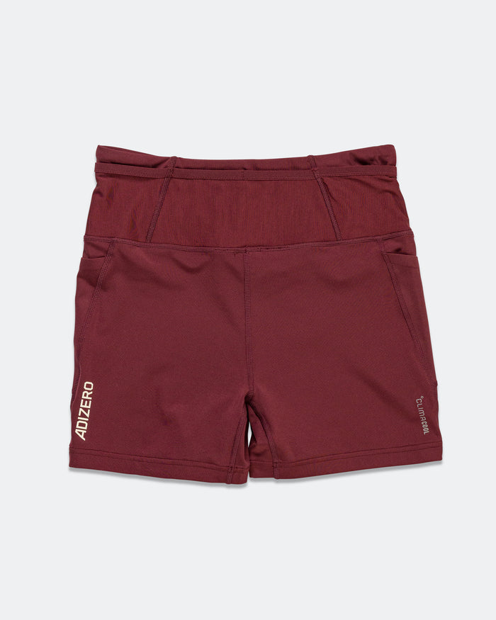 Womens Adizero NYC Short Tights - Shadow Red