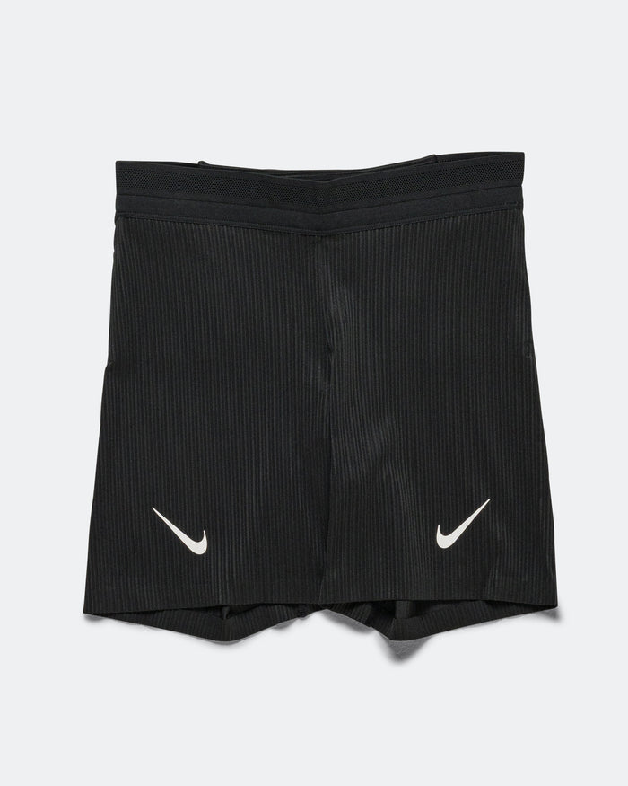 Womens AeroSwift Dri-FIT ADV Tight Running Shorts - Black/Black-White-White