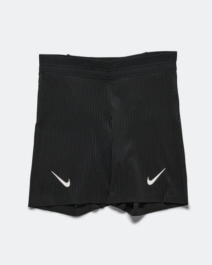 Womens AeroSwift Dri-FIT ADV Tight Running Shorts - Black/Black-White-White