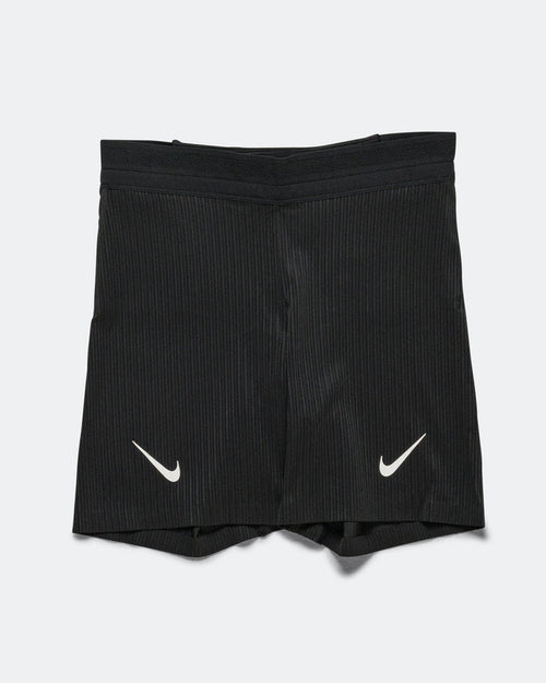 Womens AeroSwift Dri-FIT ADV Tight Running Shorts - Black/Black-White-White