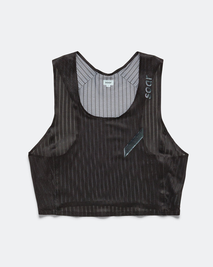 Womens Crop Vest - Black
