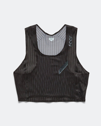 Womens Crop Vest - Black