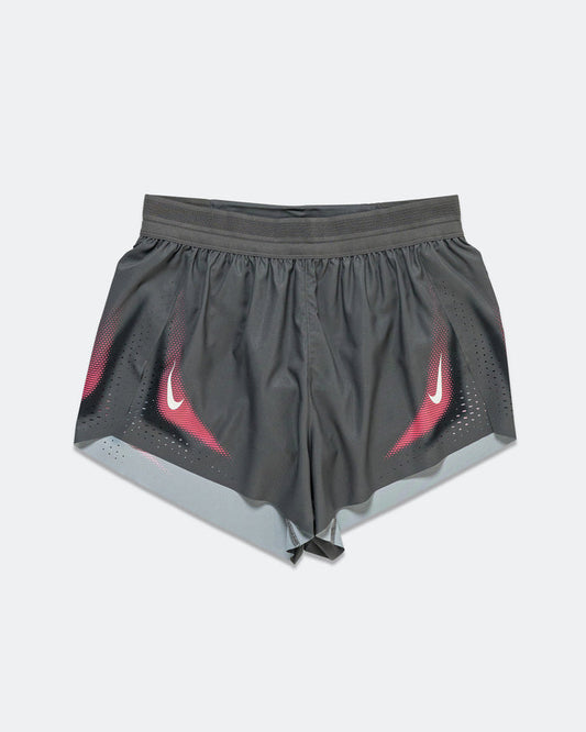 Womens Dri-FIT ADV AeroSwift Mid Rise 3in Short - Iron Grey/White