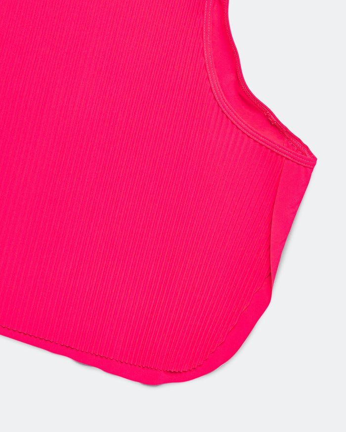 Womens Dri-FIT ADV Cropped Running Tank Top - Hyper Pink/Black