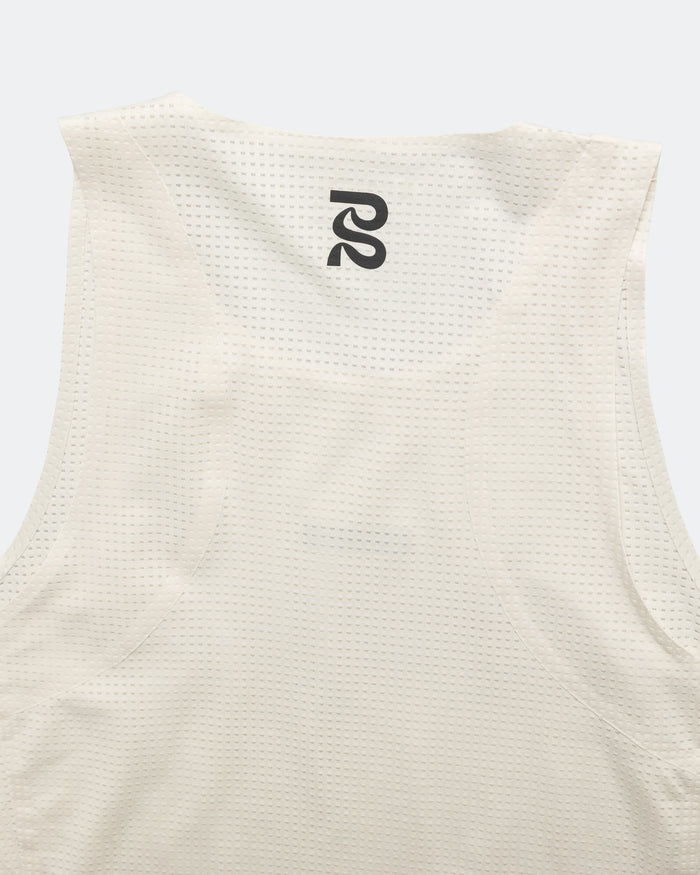 Womens GeoMesh Race Singlet - Cream