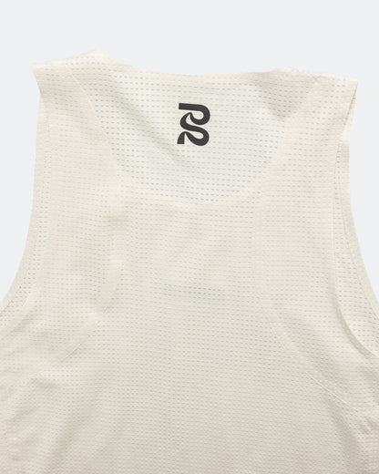 Womens GeoMesh Race Singlet - Cream