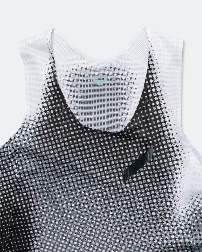 Womens Race Vest - Black/White Dot