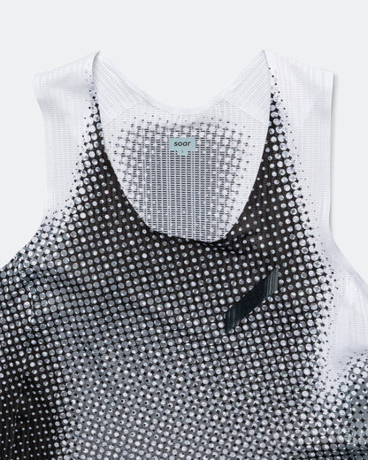 Womens Race Vest - Black/White Dot