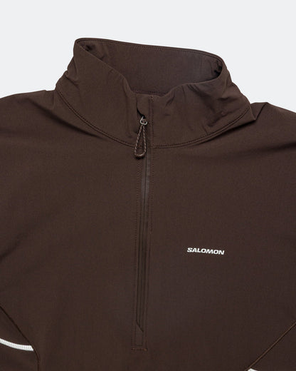 Womens Sense Aero Hybrid Pullover - Coffee Bean
